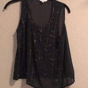 Beaded tank top.